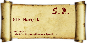 Sik Margit névjegykártya