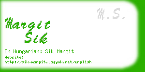 margit sik business card